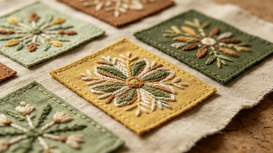 2026 sustainable eco-friendly custom embroidered patches with recycled materials