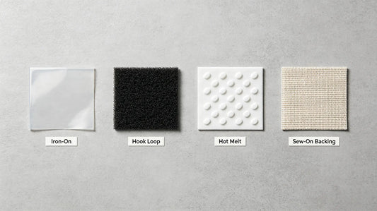 Four main backing types for pure 3D embroidered patches