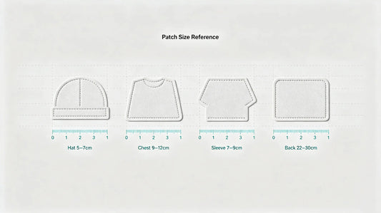 Standard size proportion visual balance for different position 3D patches