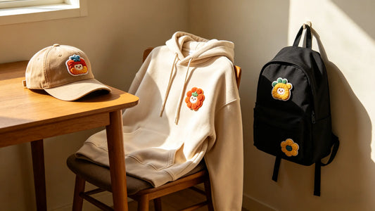 3D puff embroidery patches used on cap, hoodie and backpack