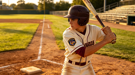 Baseball player wearing jersey with custom embroidered team patch