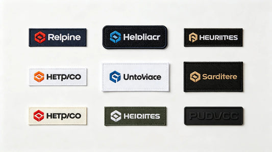 Assorted custom logo patches for corporate brands and commercial use