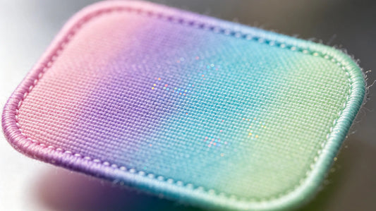 Ultra-detailed full-color sublimation custom patch with smooth gradient blending and tiny clear text