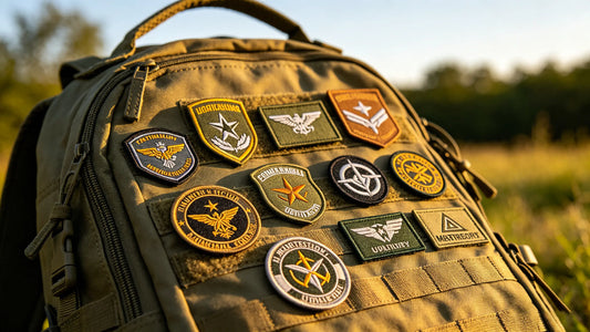 Hook and loop Velcro patches decorated on tactical vest and backpack