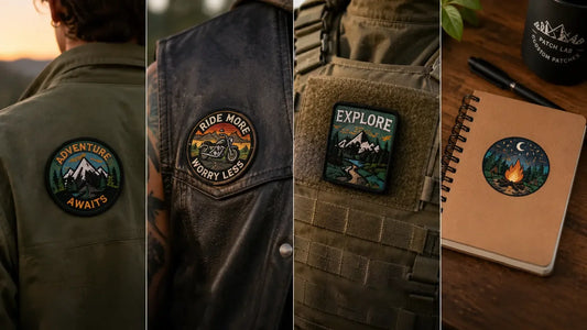 Use case comparison of custom embroidered patch backings on different items