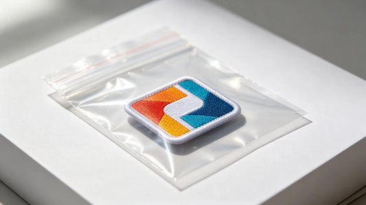 Single custom patch sealed inside transparent OPP polybag packing
