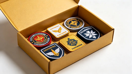 Small quantity finished custom patch batch prepared for low MOQ client shipment