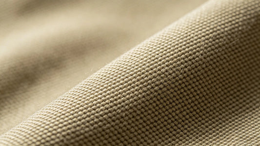 Macro close-up of classic twill texture for embroidered patch base material