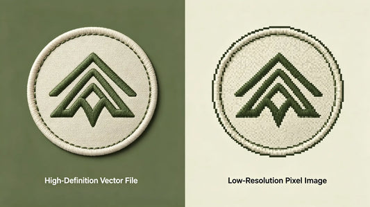 Visual difference between clear vector file and blurry pixel raster image