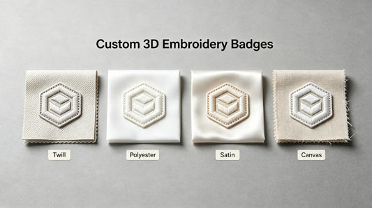 Four mainstream base fabric types for premium 3D embroidered badges