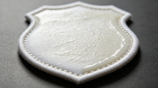 Premium full heat-seal adhesive backing for 3D embroidered badges