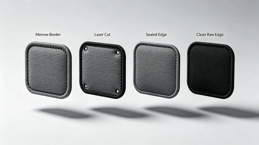 Four premium edge finishing types for pure 3D embroidered patches