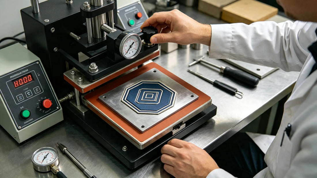 Industrial heat pressing shaping machine for pure 3D embroidered patches