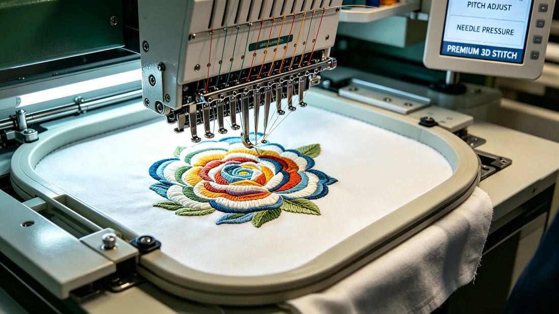 Professional embroidery machine parameter setting for pure 3D patches