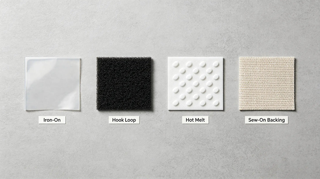 Four main backing types for pure 3D embroidered patches