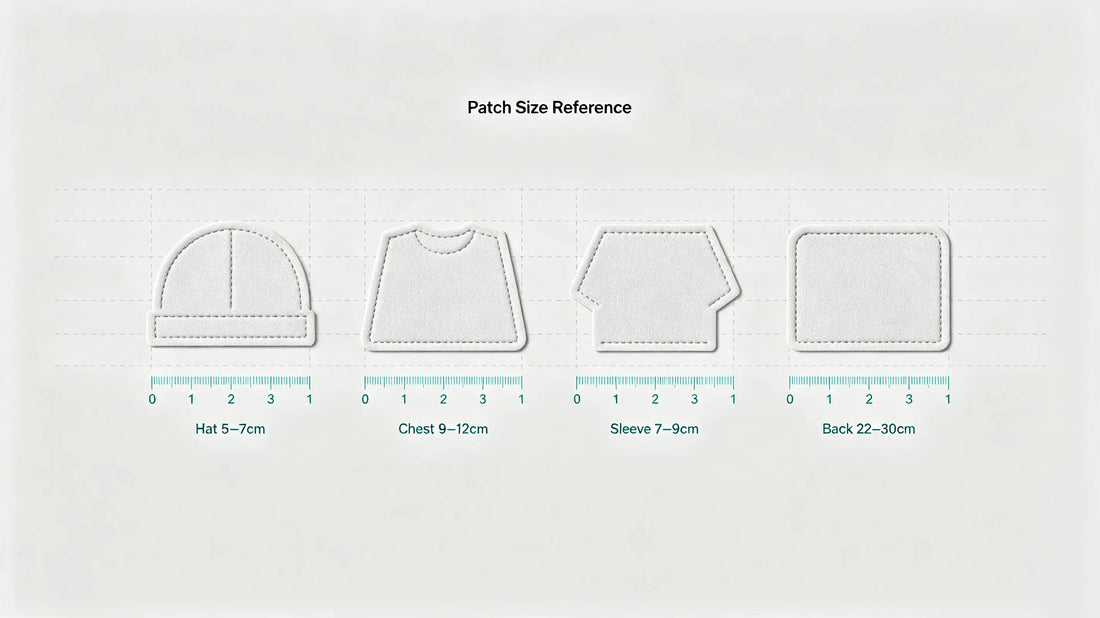Standard size proportion visual balance for different position 3D patches
