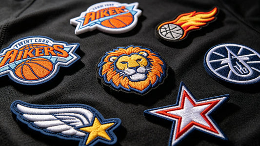 Collection of sports team and mascot 3D Embroidered Patches with foam raised texture, team logos and mascot graphic designs