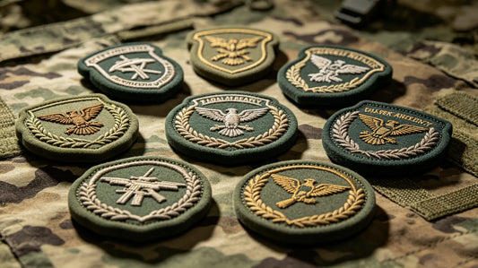 Collection of unit crests, morale graphics and veteran insignia 3D Embroidered Patches with foam raised texture, tactical and military themed graphic designs