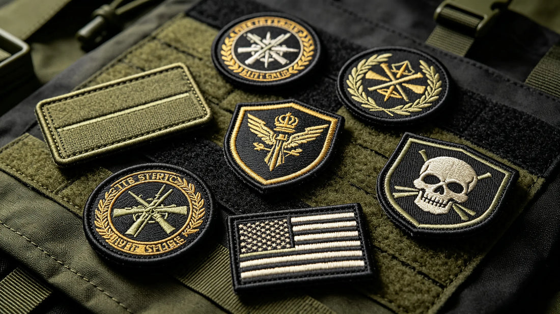 Collection of tactical morale and unit crest 3D Embroidered Patches with foam raised texture, military themed graphic designs