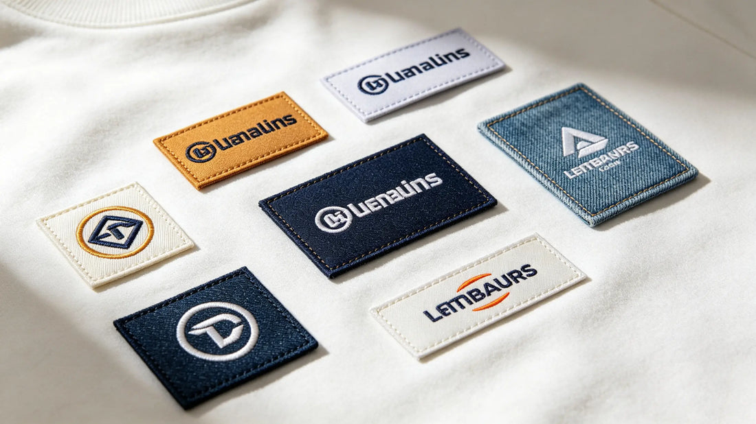 Brand logo patches applied on clothing to enhance brand exposure