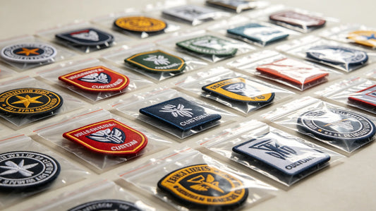 Large quantity patches packed in transparent plastic bags for wholesale bulk orders