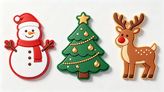 Full collection of Christmas and winter themed 3D puff embroidered patches