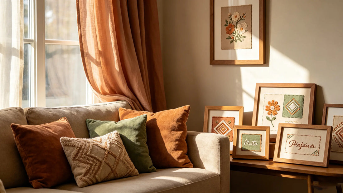 Custom embroidered patches for home decor (pillows, curtains, frames)