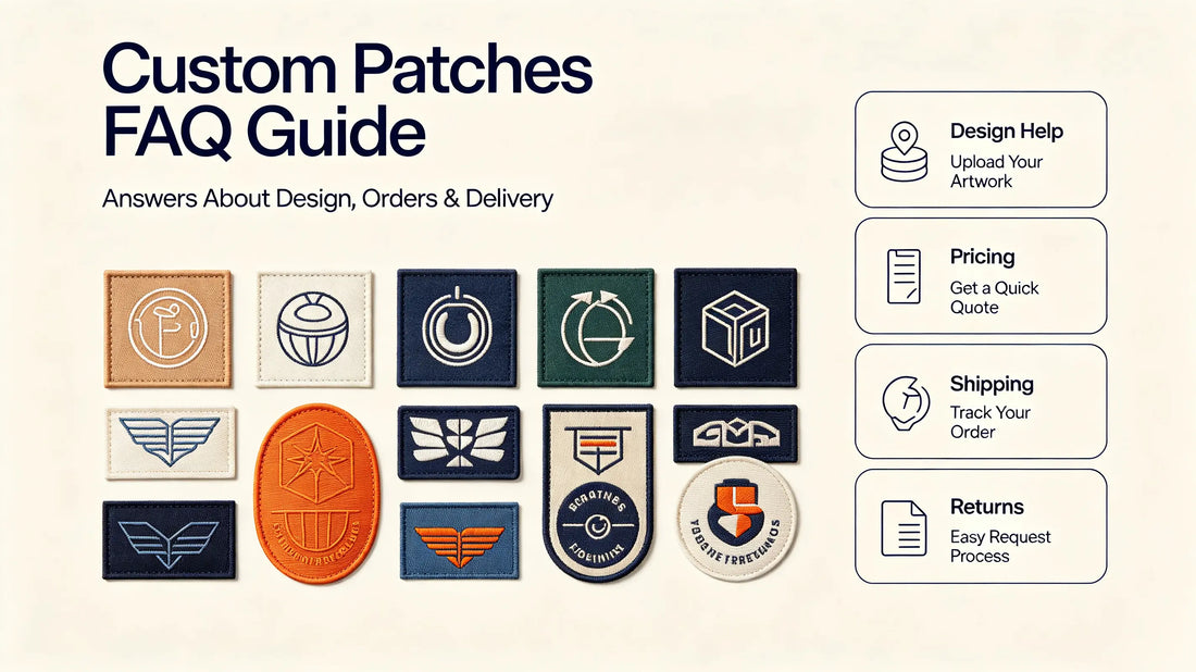 Comprehensive custom patch FAQ and ordering guide overview