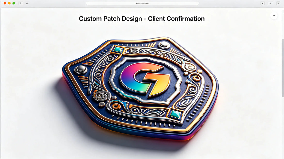 High-resolution digital artwork mockup preview before physical patch production