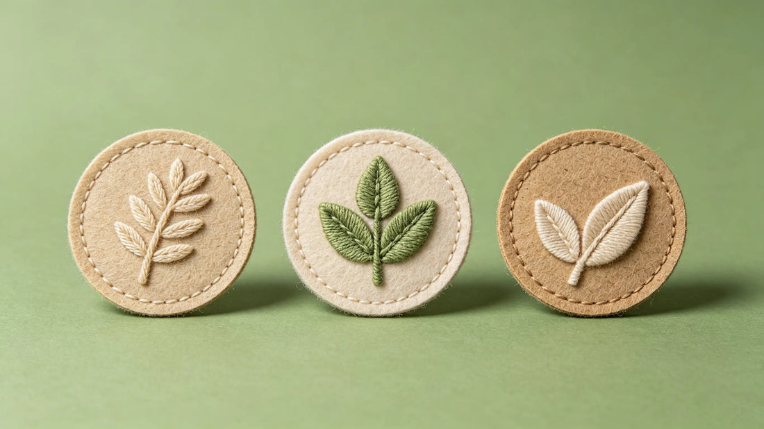 Eco-friendly sustainable 3D puff patch collection made from recycled materials