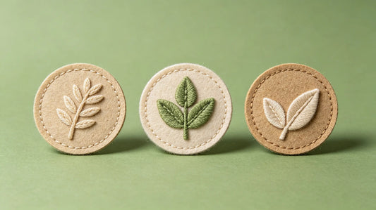 Eco-friendly sustainable 3D puff patch collection made from recycled materials