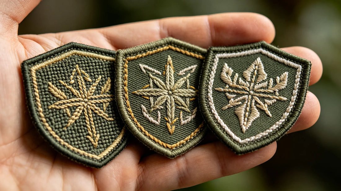 Stitch density comparison for custom embroidered patches