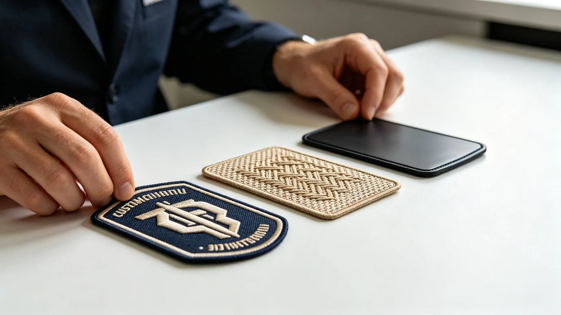Comparison of custom embroidered, woven, and PVC patches