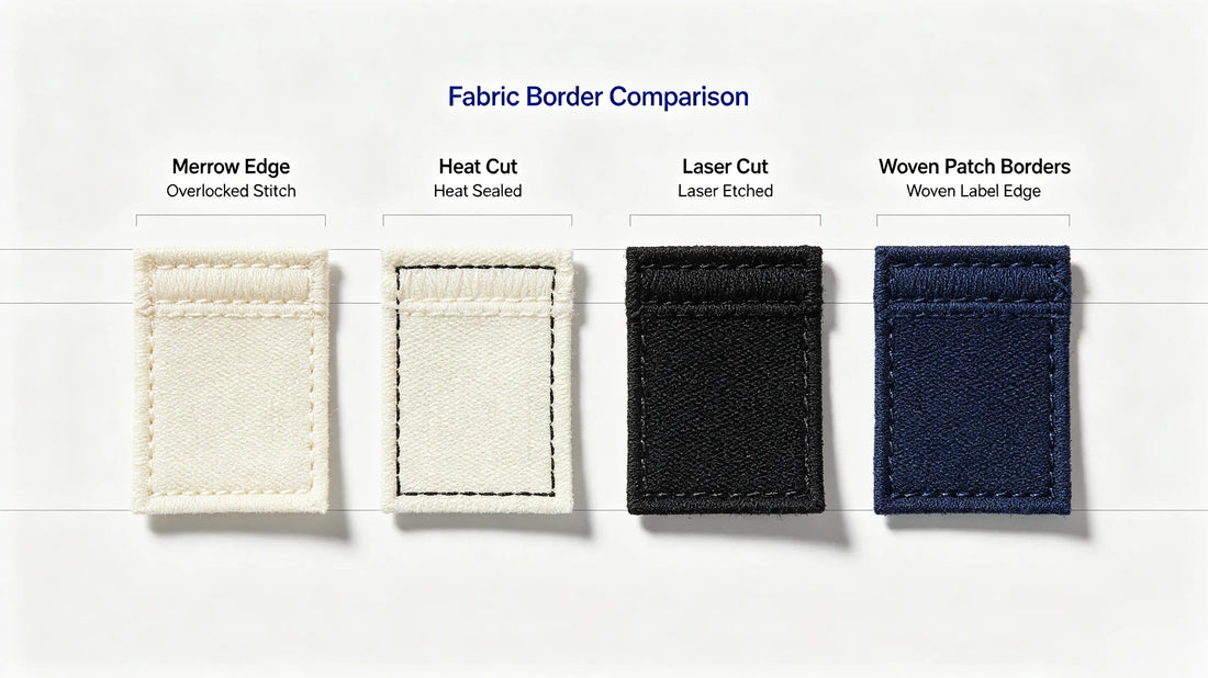 Four mainstream custom patch edge types side-by-side comparison