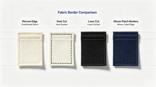 Four mainstream custom patch edge types side-by-side comparison