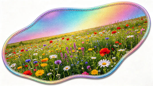 Vibrant full-color custom sublimation patch with smooth gradient and photo-realistic details