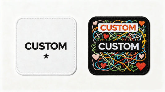 Comparison of professional and overcrowded custom patch design