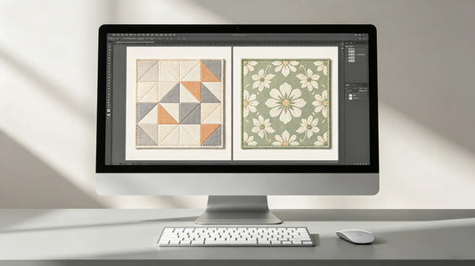 Qualified production-friendly design alongside flawed artwork unsuitable for patch making