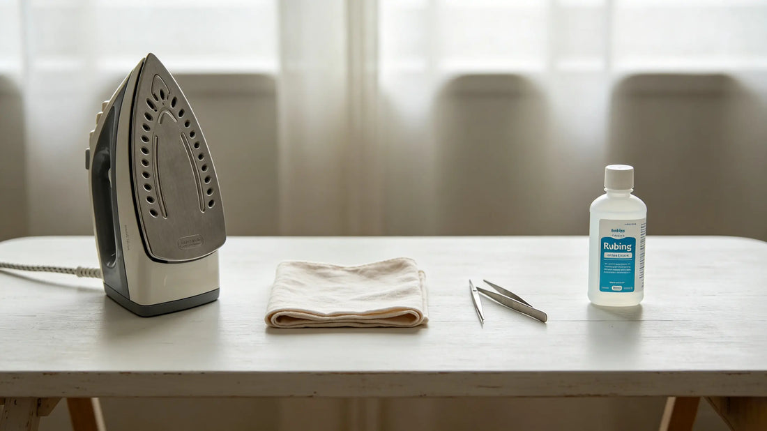 Basic tools needed for safe iron-on patch removal
