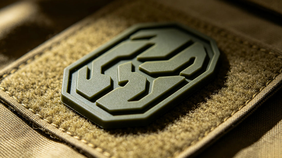 Premium matte finish 3D PVC rubber custom patch showing raised durable texture