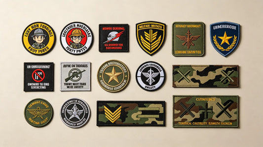 Collection of diverse custom tactical morale patches