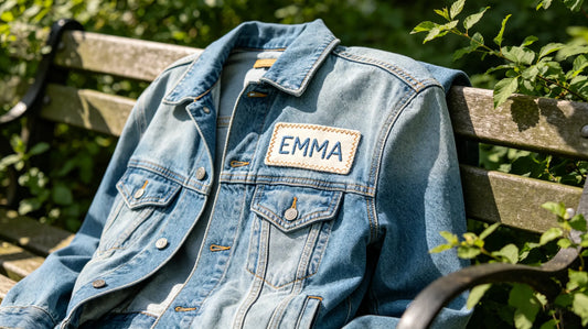 Personalized name patch on denim jacket for everyday style
