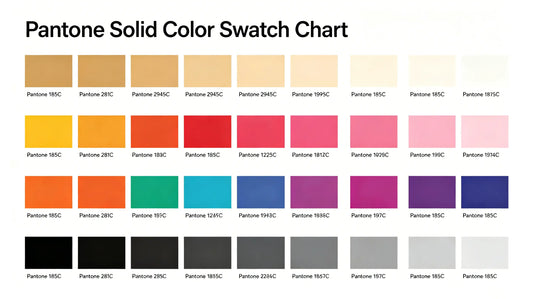 Official Pantone PMS color matching chart for custom patch production