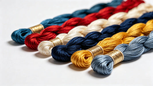 Full set of mainstream embroidery threads used for custom patches