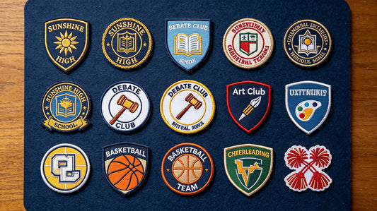 Assorted custom patches for schools, uniforms, clubs and sports teams