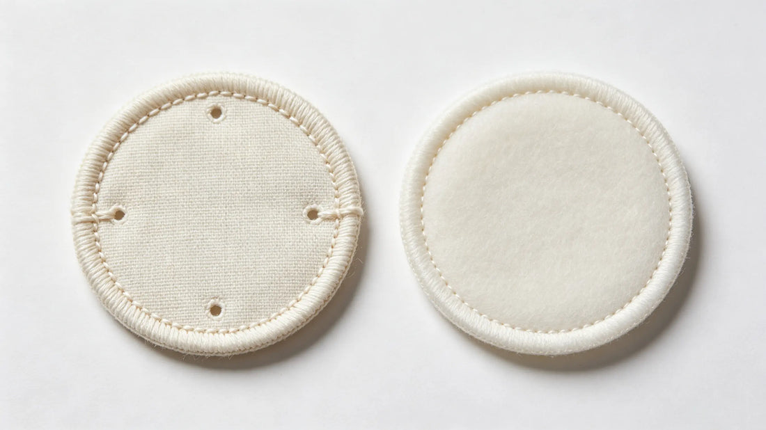 Direct comparison of sew-on patch and iron-on patch backing structure difference