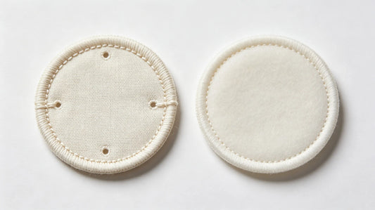 Direct comparison of sew-on patch and iron-on patch backing structure difference