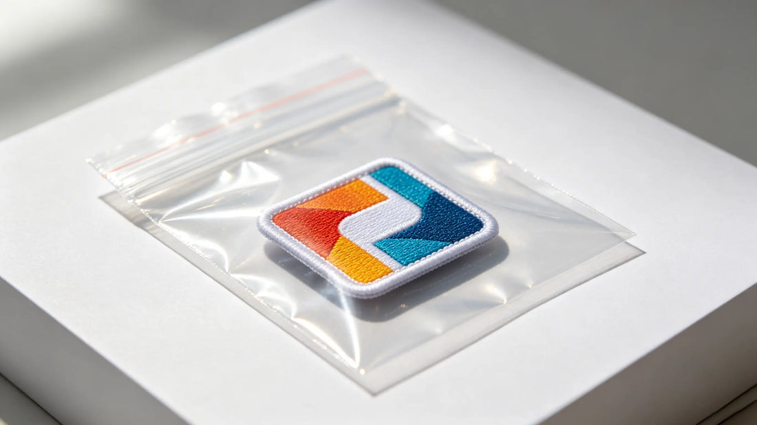 Single custom patch sealed inside transparent OPP polybag packing
