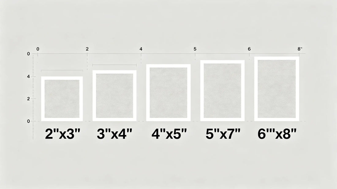 Industry standard custom patch size dimension reference chart for square, circle and irregular shapes