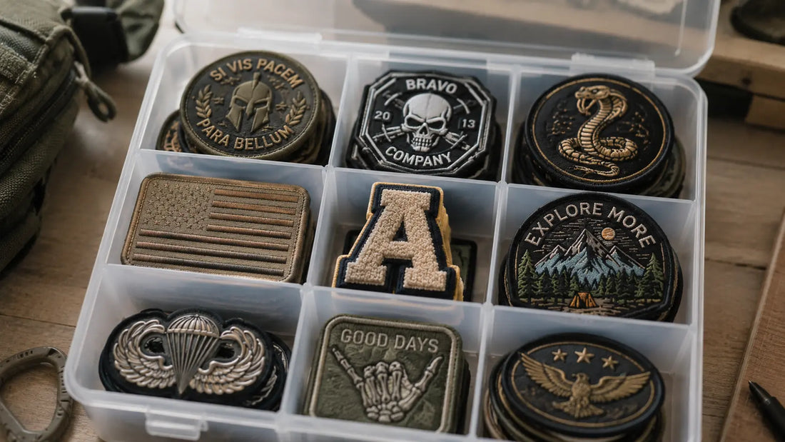 Storing custom embroidered patches properly